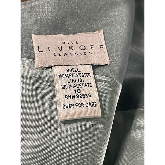 Bill Levkoff Women's Size 10 Blue Sleeveless Long Evening Gown - Picture 8 of 12